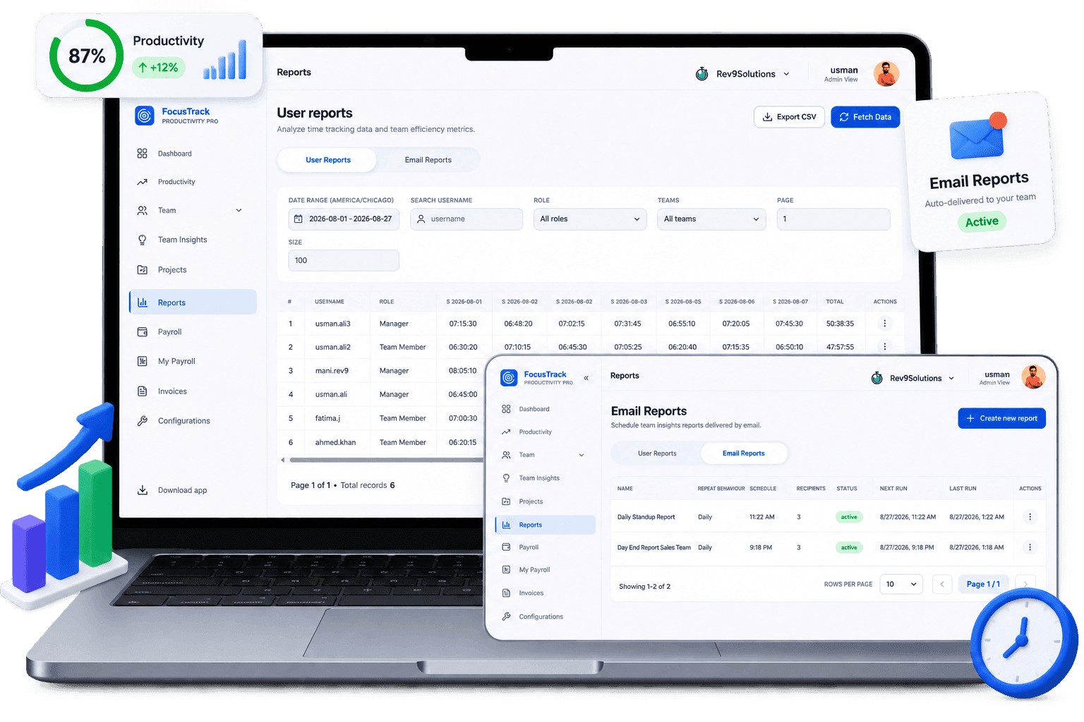Reports preview